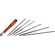 Набор надфилей 6 шт 140 мм, в чехле, цанговая ручка ЗУБР Мастер