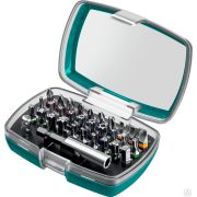 Набор KRAFTOOL Бита C-Drive 32 CR-MO адаптеры в ударопрочном компактном боксе цветная маркировка типов шлицов 32 предмет