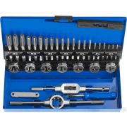 Набор метчиков комплектных и плашек, сталь Р6М5 ЗУБР 32 предмета