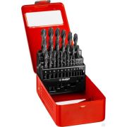 Набор сверл по металлу ЗУБР МАСТЕР 25 шт 1-13 мм,, сталь Р4М2, класс В, метбокс