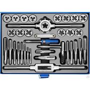 Набор метчиков и плашек, сталь Р6М5 ЗУБР 35 предметов