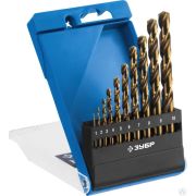 Набор сверл по металлу ЗУБР КОБАЛЬТ 10 шт 1-10 мм,, сталь Р6М5К5, класс А