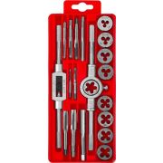 Набор метчиков и плашек в пластиковом боксе, сталь 9ХС ЗУБР 20 предметов