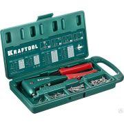 Заклепочник с функцией FIX удержание заклепки в кейсе KRAFTOOL X-5F