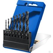 Набор спиральных сверл по деревуЗУБР 8 шт 3-4-5-6-7-8-9-10 мм,, М-образная заточка