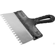 Шпатель ЗУБР Мастер ФАСАДНЫЙ, нержавеющее полотно, 250 мм, зуб 8х8 мм