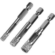 Набор сверл алмазных по керамограниту, вакуумное Спекание, ЗУБР Профессионал алмазов, d=6, ЗУБР