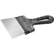 Шпатель ЗУБР Мастер ФАСАДНЫЙ, нержавеющее полотно, 150 мм, зуб 4х4 мм