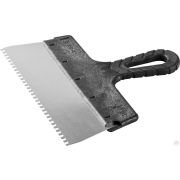 Шпатель ЗУБР Мастер ФАСАДНЫЙ, нержавеющее полотно, 250 мм, зуб 4х4 мм