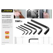 Набор STAYER Ключи STANDARD имбусовые, 2 - 10 мм, 8 шт