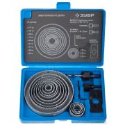 Набор коронок по дереву 19-127 мм ЗУБР 12 шт