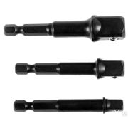 Набор адаптеров KRAFTOOL EXPERT для торцовых головок 1/4, 1/2, 3/8, 65 мм, 3 предмета