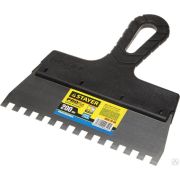 Шпатель STAYER PROFESSIONAL нержавеющий зубчатый с пластмассовой ручкой, 200 мм, зуб 8х8 мм