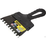 Шпатель STAYER PROFESSIONAL нержавеющий зубчатый с пластмассовой ручкой, 150 мм, зуб 8х8 мм