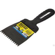 Шпатель STAYER PROFESSIONAL нержавеющий зубчатый с пластмассовой ручкой, 100 мм, зуб 4х4 мм