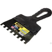 Шпатель STAYER PROFESSIONAL нержавеющий зубчатый с пластмассовой ручкой, 150 мм, зуб 10х10 мм