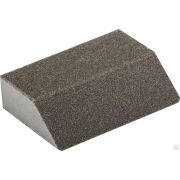 Губка шлифовальная ЗУБР Мастер четырехсторонняя угловая, средняя жесткость, Р80, 100х68х42х26 мм