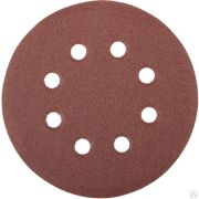 Круг шлифовальный универсальный STAYER MASTER из абразивной бумаги на велкро основе, 8 отверстий, Р100, 125 мм, 5 шт