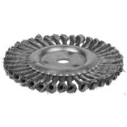 Щетка дисковая для шлифмашинки угловой, жгутированная стальная проволока 0,5 мм, 200 мм PROFESSIONAL