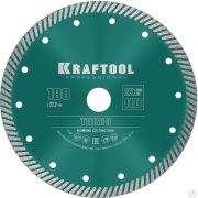 Диск алмазный отрезной TURBO 180 мм сегментированный по армированному бетону, кирпичу, KRAFTOOL