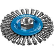 Щетка дисковая для шлифмашинки угловой, плетеные пучки стальной проволоки 0,5 мм, ЗУБР Профессионал