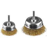 Набор щеток чашечных для дрели, витая стальная латунированная проволока 0,3 ЗУБР Профессионал