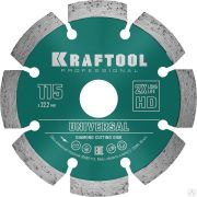 Диск алмазный отрезной UNIVERSAL 115 мм сегментный по железобетону, высокопрочному бетону, KRAFTOOL
