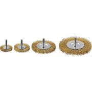 Набор щеток дисковых для дрели, витая стальная латунированная проволока 0,3 ЗУБР Профессионал