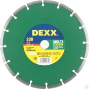 Диск алмазный отрезной MULTI UNIVERSAL 230 мм сегментный по бетону, кирпичу, камню, DEXX