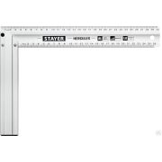 Жесткий столярный угольник с усиленным алюминиевым полотном STAYER HERCULES 300 мм