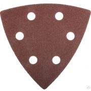 Треугольник шлифовальный ЗУБР Мастер универсальный на велкро основе, 6 отверстий, Р120, 93х93х93 мм, 5 шт