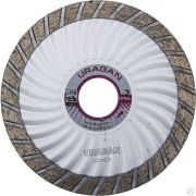 Диск алмазный отрезной ТУРБО-Плюс 110 мм сегментированный эвольвентный по бетону, камню, кирпичу, URAGAN
