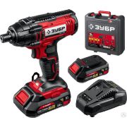 Винтоверт ударный ГВЛ-255-22 ЗУБР 18В, 2 АКБ 2Ач, в кейсе