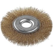 Щетка дисковая для шлифмашинки угловой, витая стальная латунированная проволока 0,3 мм, ЗУБР Профессионал