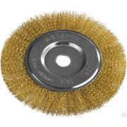 Щетка дисковая для шлифмашинки угловой, витая стальная латунированная проволока 0,3 мм, 200 PROFESSIONAL