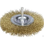 Щетка дисковая для дрели, витая латунированная стальная проволока 0,3 мм, 75 PROFESSIONAL