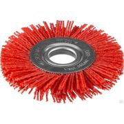 Щетка дисковая для шлифмашинки угловой, нейлоновая проволока с абразивным покрытием, 100х22 ЗУБР Профессионал