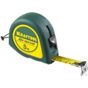 Рулетка с ударостойким корпусом ABS и противоскользящим покрытием KRAFTOOL GRAND 5 м / 19 мм