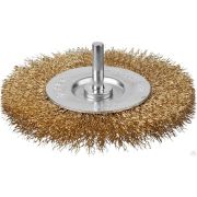 Щетка дисковая для дрели, витая латунированная стальная проволока 0,3 мм, ЗУБР Профессионал