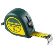 Рулетка с ударостойким корпусом ABS и противоскользящим покрытием KRAFTOOL GRAND 5 м / 25 мм