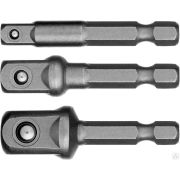 Набор STAYER MASTER MAXFIX Адаптеры для торцовых головок, сталь 40Cr, 3 предмета E1/4-1/4, E1/4-3/8, E1/4-1/2, 50 мм