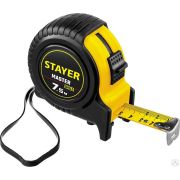 Рулетка в ударостойком обрезиненном корпусе STAYER MASTER 7,5 м / 25 мм