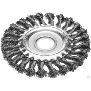Щетка дисковая для шлифмашинки угловой, жгутированная стальная проволока 0,5 мм, 150 мм PROFESSIONAL