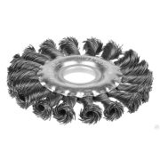 Щетка дисковая для шлифмашинки угловой, жгутированная стальная проволока 0,5 мм, 100 мм PROFESSIONAL