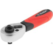 Трещотка ЗУБР Мастер для торцовых головок и бит 1/4, Cr-V, 72 зубца, хроматированное покрытие