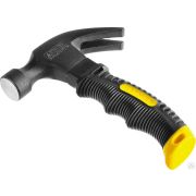 Молоток-гвоздодёр столярный 225 г укороченный с фиберглассовой рукояткой STAYER COMPACT