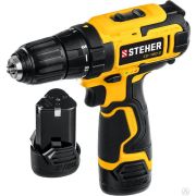 Дрель-шуруповерт STEHER 12В, 2 АКБ 2Ач, в кейсе, CD-120-2