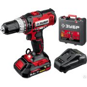 Дрель-шуруповер ДШЛ-145-21 ЗУБР 144В, 1 АКБ, в кейсе