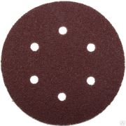 Круг шлифовальный ЗУБР Мастер универсальный, из абразивной бумаги на велкро основе, 6 отверстий, Р60, 150 мм, 5 шт
