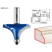 Фреза кромочная калевочная №1 ЗУБР 57,1x29 мм, радиус 22 мм
